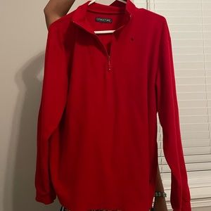 Red Half Zip-up Pullover!!